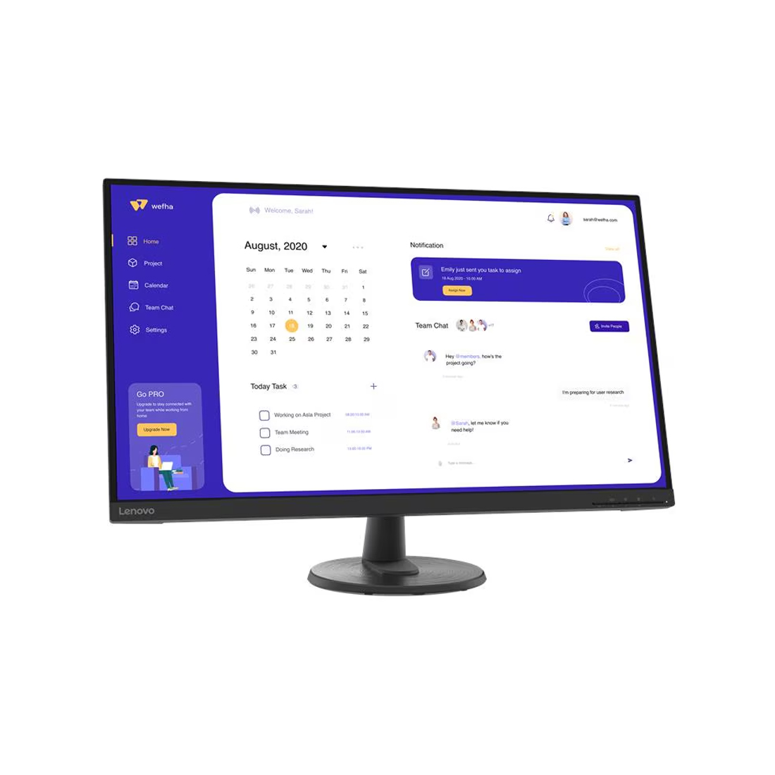 Lenovo D32U 40 32 inch 4K UHD Monitor